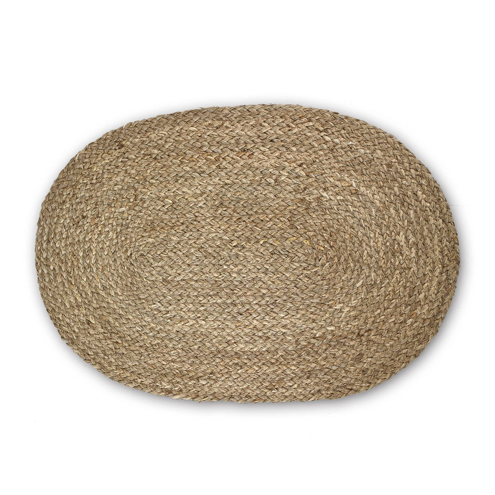 Oval Woven Doormat | Natural Seagrass Entrance Rug for Patio, Front Door, Indoor.