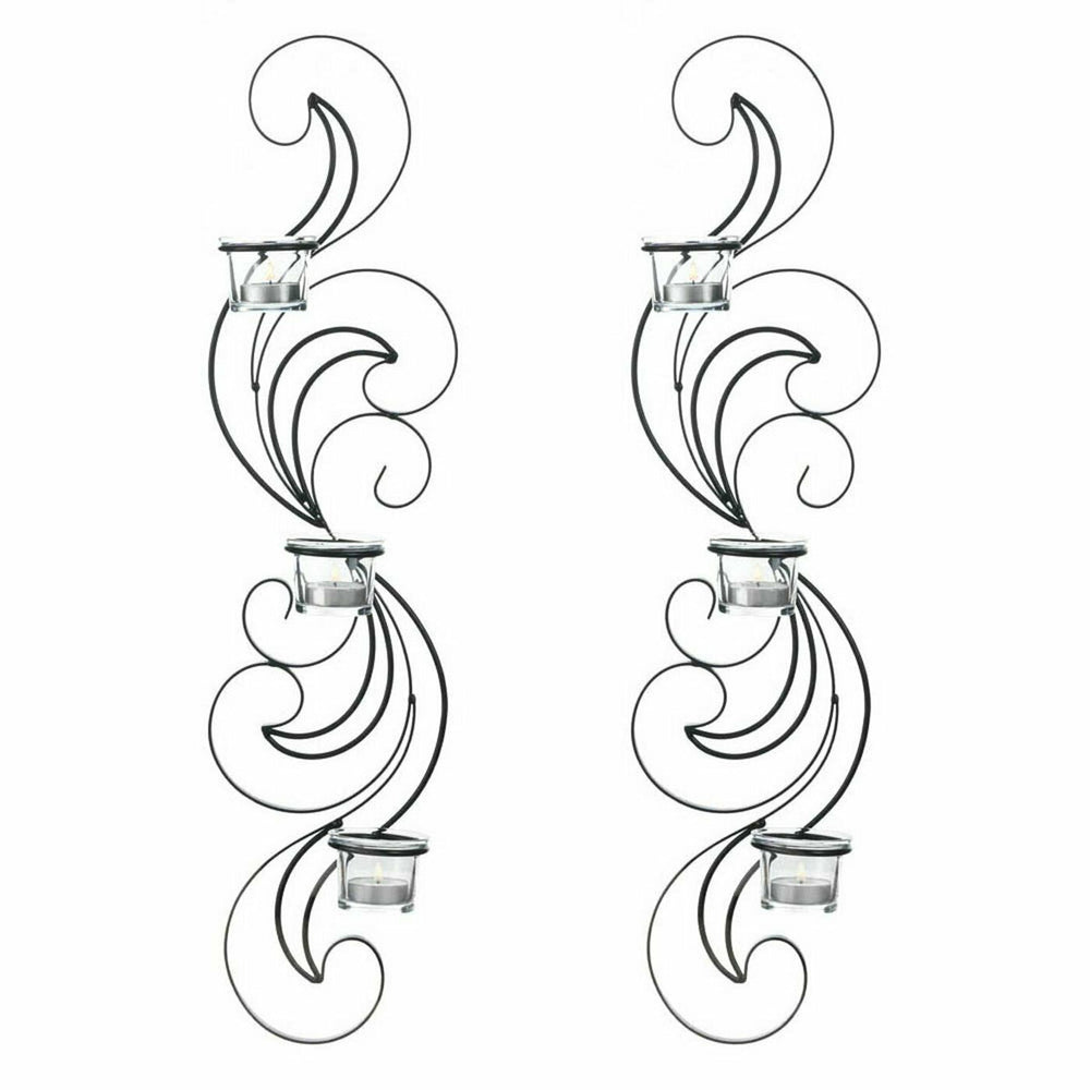 Flourishing Candle Sconce Pair