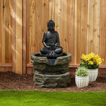 Buddha Lighted Garden Fountain