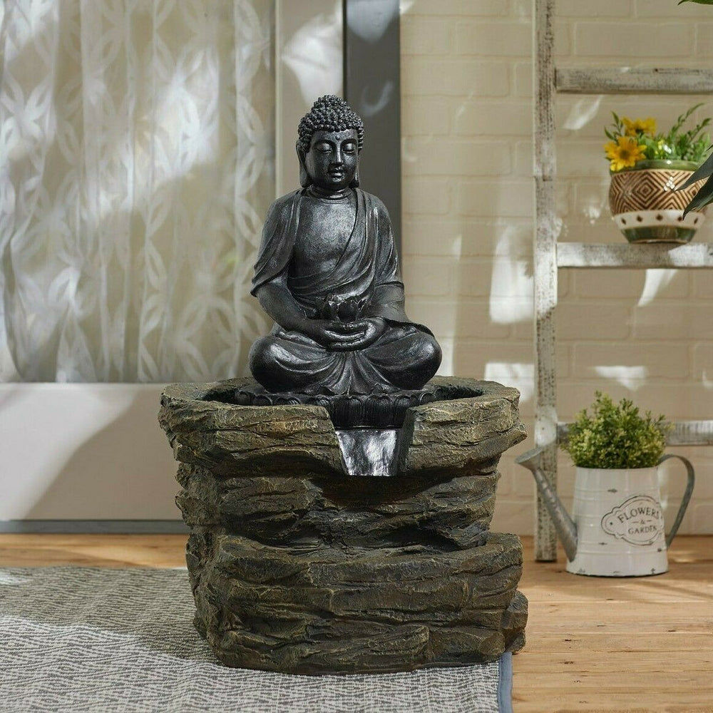 Buddha Lighted Garden Fountain