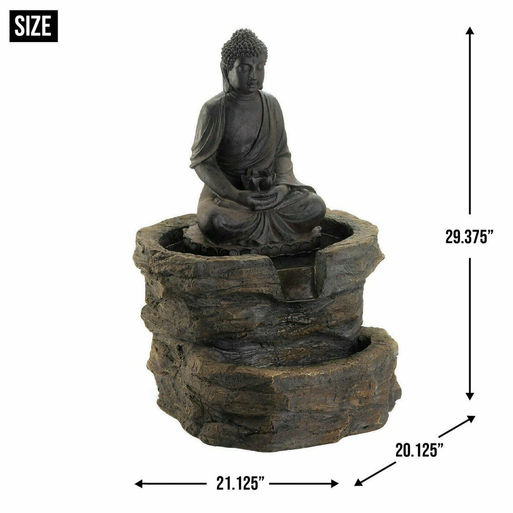 Buddha Lighted Garden Fountain