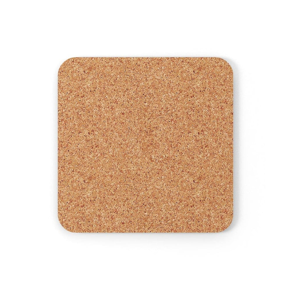 Corkwood Coaster Set - 4 Pieces / Black and Green Circular