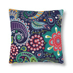 Indoor or Outdoor Throw Pillow, Blue Floral