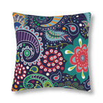 Indoor or Outdoor Throw Pillow, Blue Floral