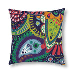 Indoor or Outdoor Throw Pillow, Blue Floral - S2