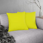 Indoor or Outdoor Throw Pillow for Home or Housewarming Gift, Bright Yellow