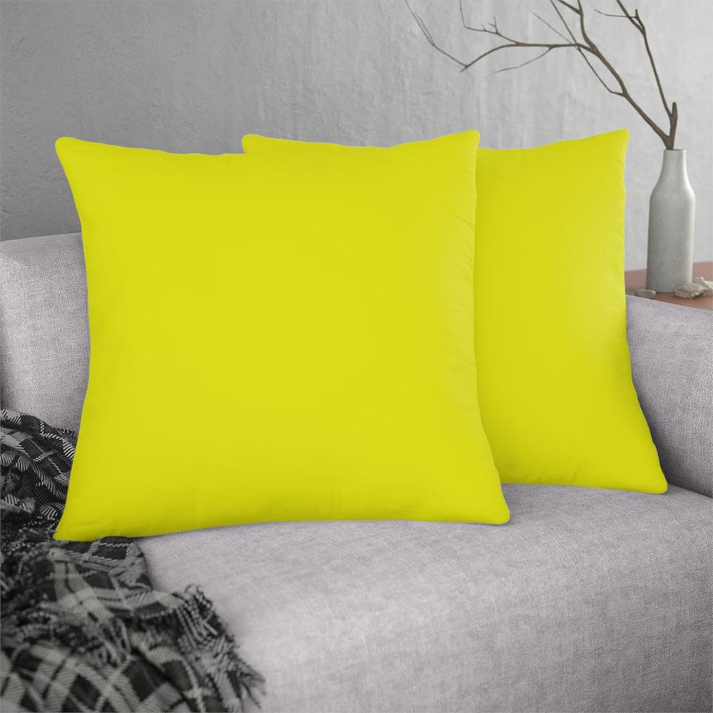 Indoor or Outdoor Throw Pillow for Home or Housewarming Gift, Bright Yellow