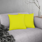 Indoor or Outdoor Throw Pillow for Home or Housewarming Gift, Bright Yellow