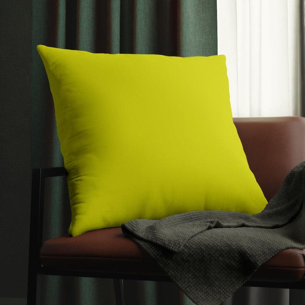 Indoor or Outdoor Throw Pillow for Home or Housewarming Gift, Bright Yellow
