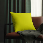 Indoor or Outdoor Throw Pillow for Home or Housewarming Gift, Bright Yellow