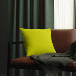 Indoor or Outdoor Throw Pillow for Home or Housewarming Gift, Bright Yellow