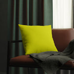 Indoor or Outdoor Throw Pillow for Home or Housewarming Gift, Bright Yellow