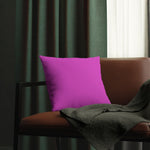 Indoor or Outdoor Throw Pillow for Home or Housewarming Gift, Fuschia Pink
