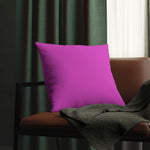 Indoor or Outdoor Throw Pillow for Home or Housewarming Gift, Fuschia Pink