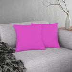 Indoor or Outdoor Throw Pillow for Home or Housewarming Gift, Fuschia Pink