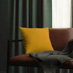 Indoor or Outdoor Throw Pillow for Home or Housewarming Gift, Golden Yellow
