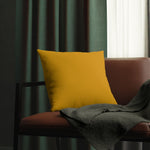 Indoor or Outdoor Throw Pillow for Home or Housewarming Gift, Golden Yellow