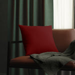 Indoor or Outdoor Throw Pillow for Home or Housewarming Gift, Maroon Red