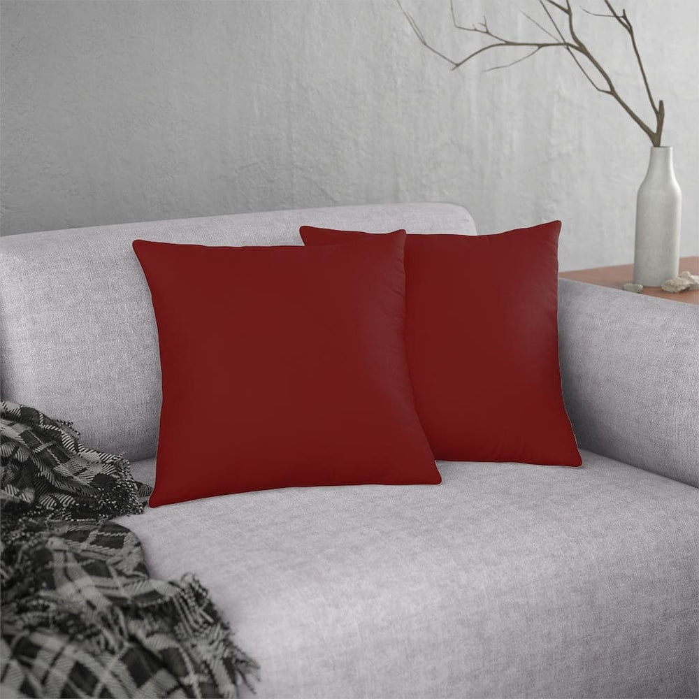 Indoor or Outdoor Throw Pillow for Home or Housewarming Gift, Maroon Red