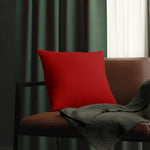 Indoor or Outdoor Throw Pillow for Home or Housewarming Gift, Red