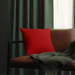 Indoor or Outdoor Throw Pillow for Home or Housewarming Gift, Red