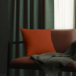 Indoor or Outdoor Throw Pillow for Home or Housewarming Gift, Rust Brown