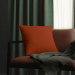 Indoor or Outdoor Throw Pillow for Home or Housewarming Gift, Rust Brown