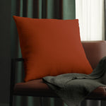 Indoor or Outdoor Throw Pillow for Home or Housewarming Gift, Rust Brown