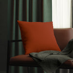 Indoor or Outdoor Throw Pillow for Home or Housewarming Gift, Rust Brown