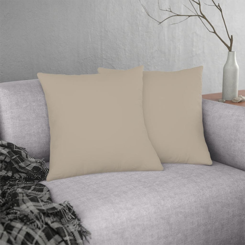 Indoor or Outdoor Throw Pillow for Home or Housewarming Gift, Taupe Beige