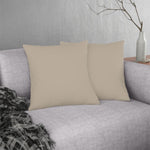 Indoor or Outdoor Throw Pillow for Home or Housewarming Gift, Taupe Beige