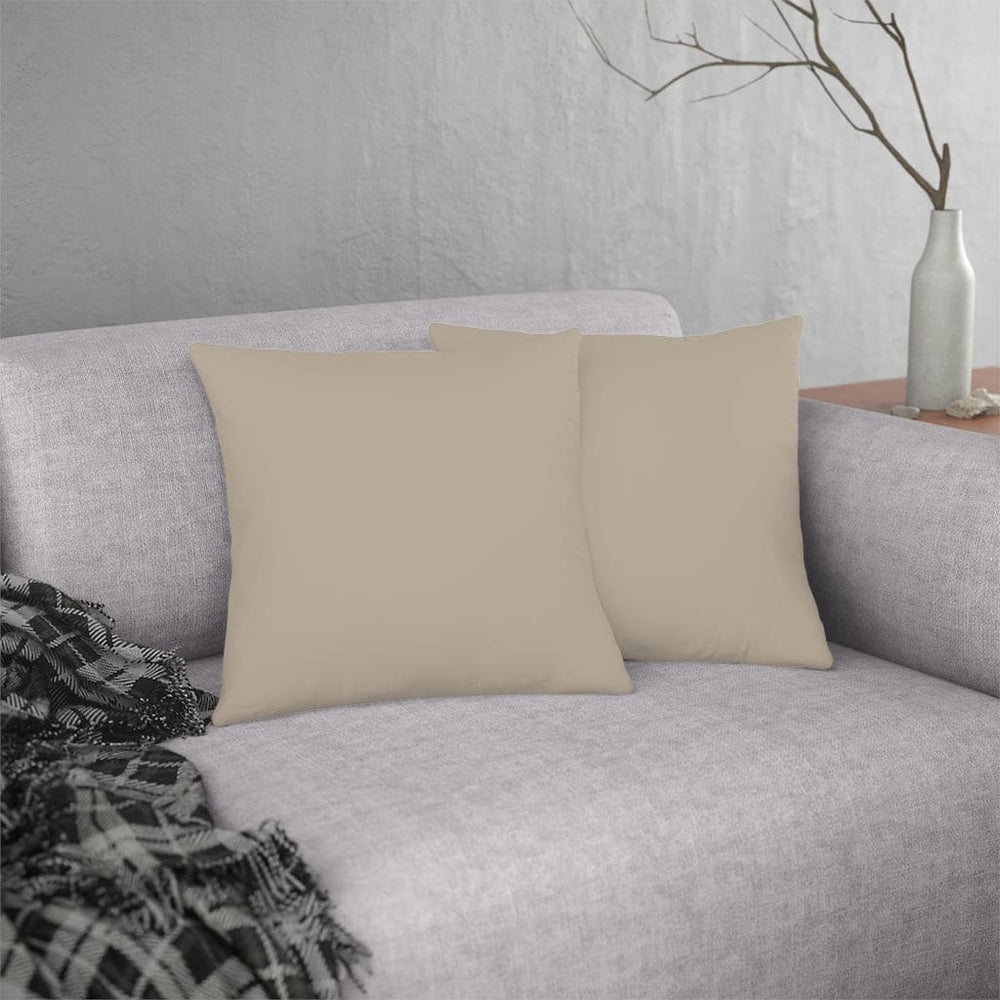 Indoor or Outdoor Throw Pillow for Home or Housewarming Gift, Taupe Beige