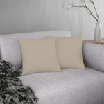 Indoor or Outdoor Throw Pillow for Home or Housewarming Gift, Taupe Beige
