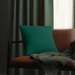 Indoor or Outdoor Throw Pillow for Home or Housewarming Gift, Teal Green