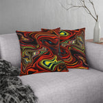 Indoor or Outdoor Throw Pillow, Multicolor Marble Print