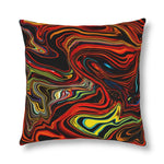 Indoor or Outdoor Throw Pillow, Multicolor Marble Print
