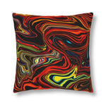 Indoor or Outdoor Throw Pillow, Multicolor Marble Print
