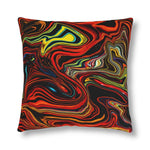 Indoor or Outdoor Throw Pillow, Multicolor Marble Print