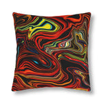 Indoor or Outdoor Throw Pillow, Multicolor Marble Print