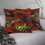 Indoor or Outdoor Throw Pillow, Multicolor Marble Print