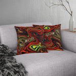 Indoor or Outdoor Throw Pillow, Multicolor Marble Print