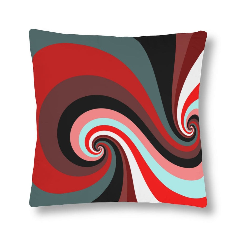 Indoor or Outdoor Throw Pillow, Retro Multicolor Vintage Print S10