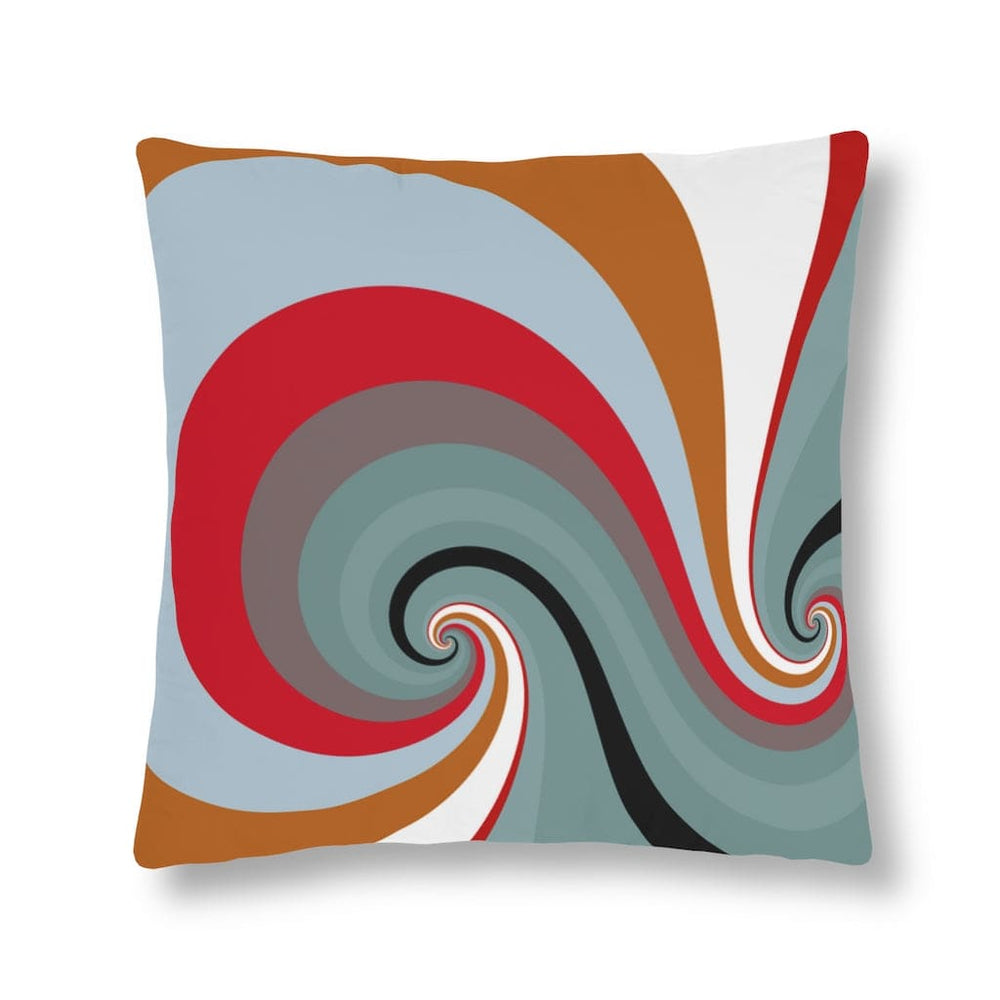 Indoor or Outdoor Throw Pillow, Retro Multicolor Vintage Print S11