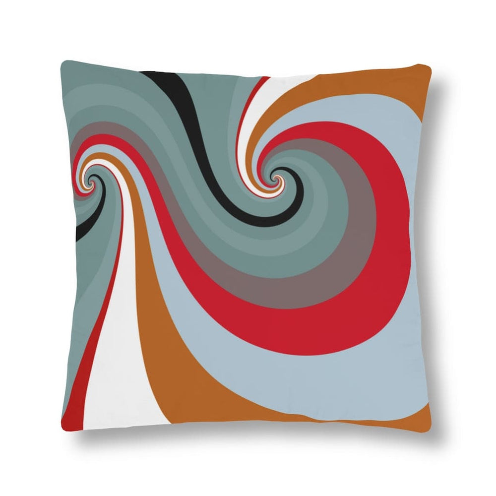 Indoor or Outdoor Throw Pillow, Retro Multicolor Vintage Print S11