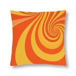 Indoor or Outdoor Throw Pillow, Retro Multicolor Vintage Print S12