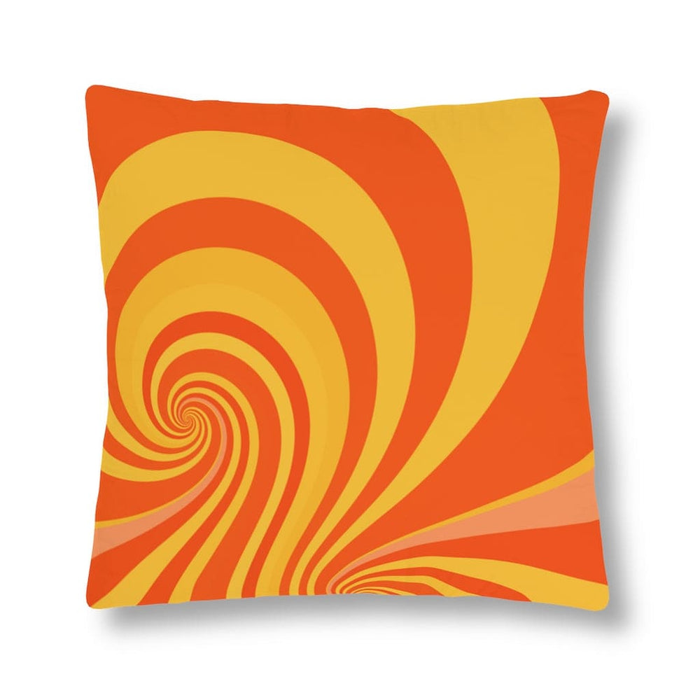 Indoor or Outdoor Throw Pillow, Retro Multicolor Vintage Print S12