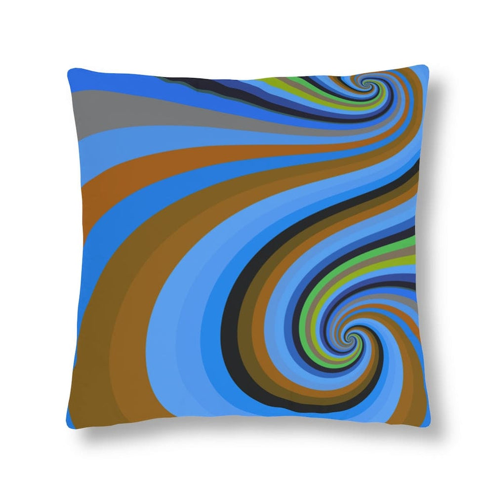 Indoor or Outdoor Throw Pillow, Retro Multicolor Vintage Print S13