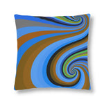 Indoor or Outdoor Throw Pillow, Retro Multicolor Vintage Print S13