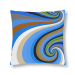 Indoor or Outdoor Throw Pillow, Retro Multicolor Vintage Print S15