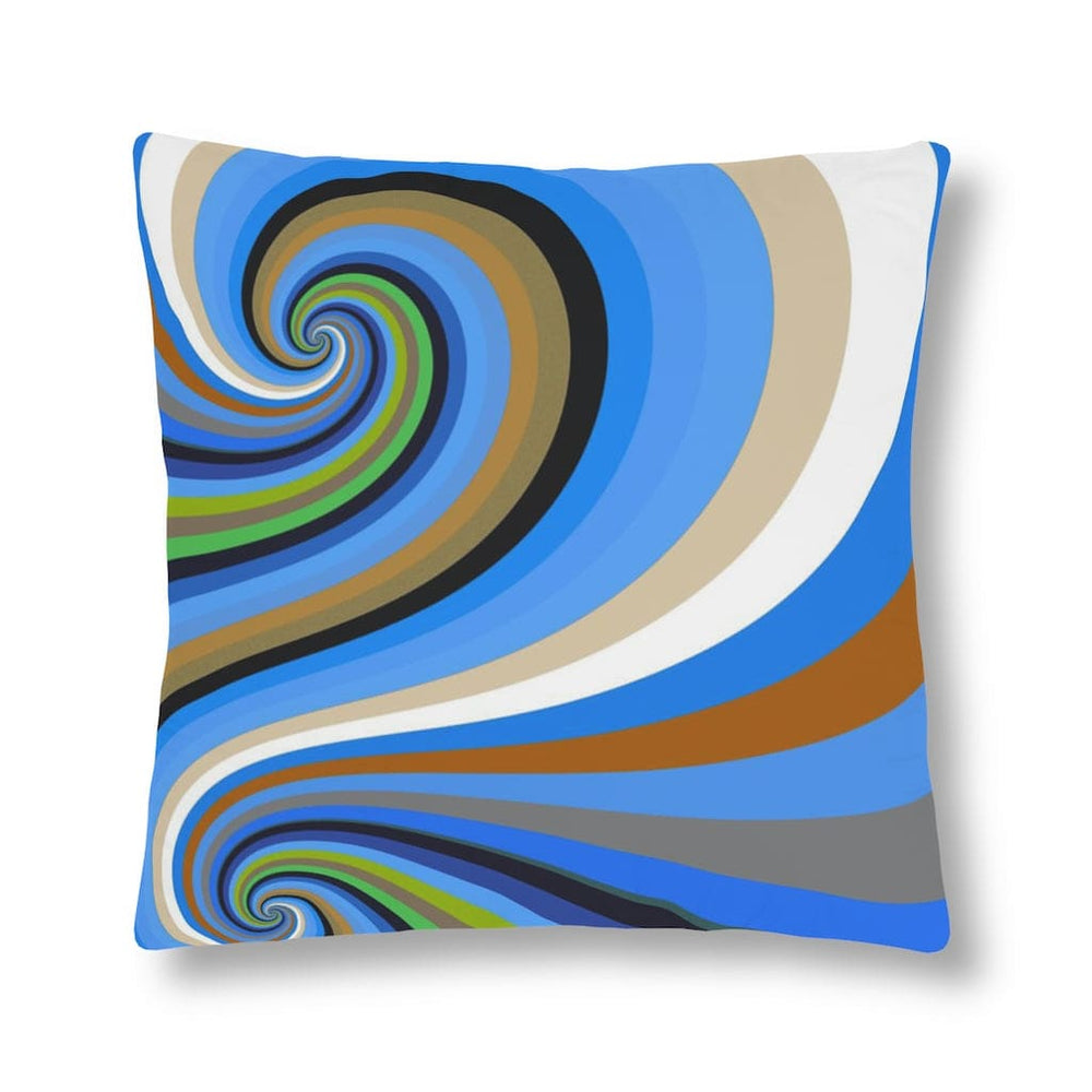 Indoor or Outdoor Throw Pillow, Retro Multicolor Vintage Print S15